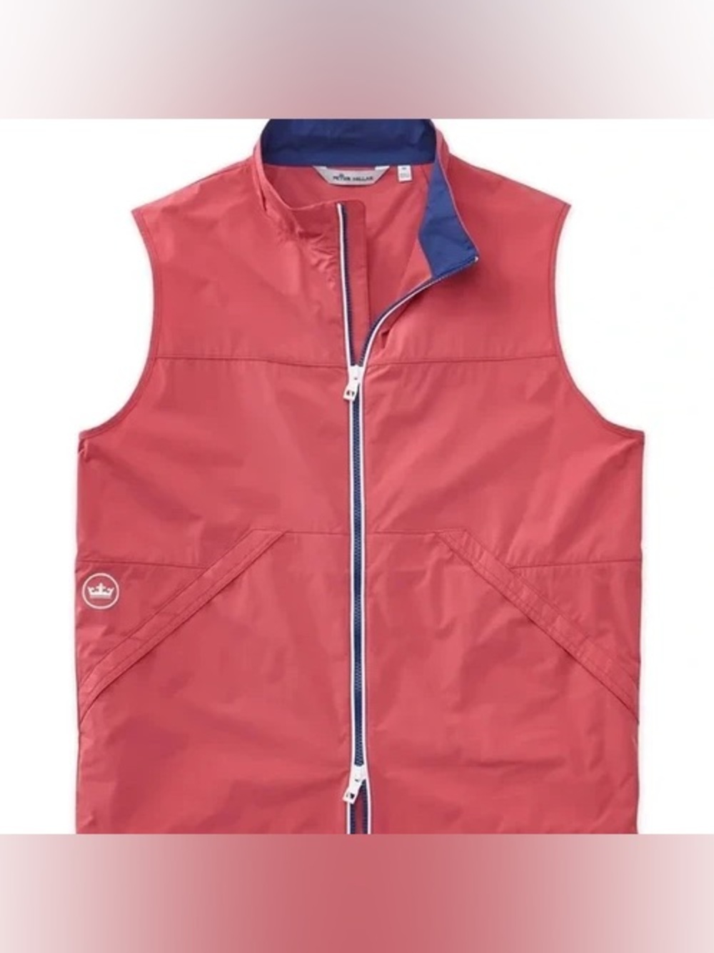 Peter Millar Men’s Red Vest with Blue Trim